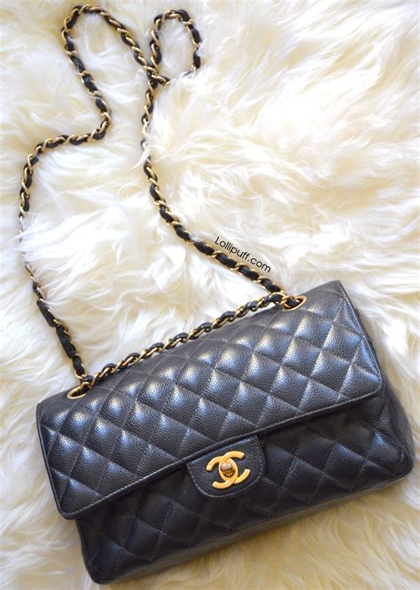 chanel black vintage classic medium double flap bag